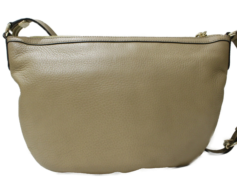 Gucci Crossbody Shoulder Bag Leather Beige Soho Tan